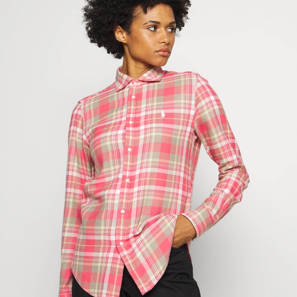 NWT Polo Ralph Lauren Pink Plaid Button-Down Shirt Size S